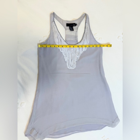 Vintage Isabel Lu Crepe Slip Mini Dress - Silver - M - Picture 8 of 10